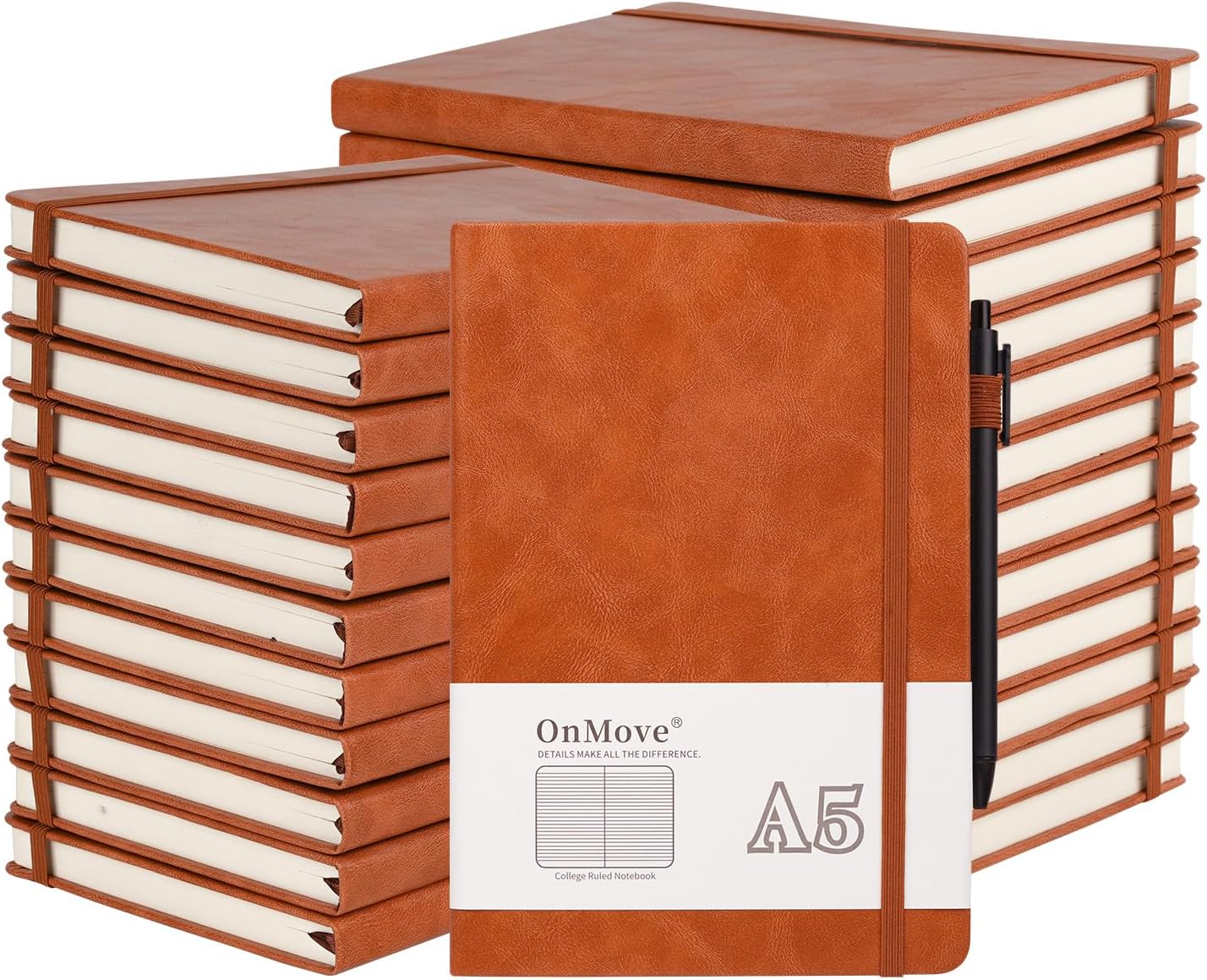 A5 Hardcover Journal with Pen Holder — Pack of 24, 100 GSM Paper A5 Hardcover Journal with Pen Holder — Pack of 24, 100 GSM Paper