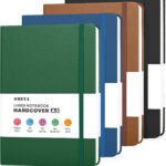 A5 Hardcover Lined Journal 100 GSM — Pack of 4, Assorted Covers