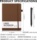 A5 Hardcover Notebook with Pen — Set of 30, 100 GSM Ruled Paper