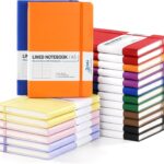 A5 Hardcover Ruled Journal — Pack of 20, Faux Leather Cover