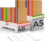A5 Kraft Softcover Blank Notebook — Pack of 50, 120 Pages