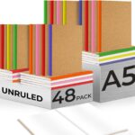 A5 Kraft Softcover Blank Notebook — Pack of 50, 120 Pages