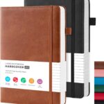 A5 Leather Hardcover Lined Journal — Pack of 2, 160 Pages