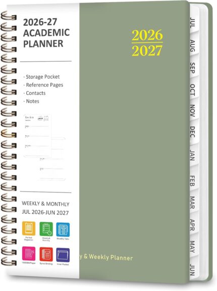 Academic Planner A5 July 2026 &ndash; June 2027 — Hardcover Agenda