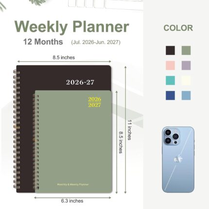 Academic Planner A5 July 2026 &ndash; June 2027 — Hardcover Agenda