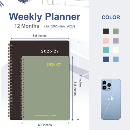 Daily Agenda Planner A5 July 2026 &ndash; June 2027 — Weekly and Monthly