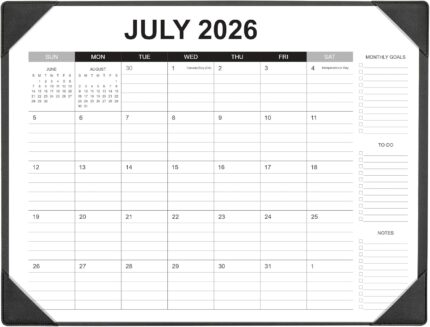 Desk Pad Calendar 2026&ndash;2027 — 22 x 17 Inch, July 2026 to December 2027