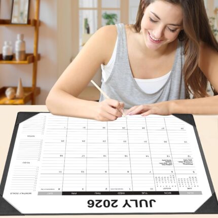 Desk Pad Calendar 2026&ndash;2027 — 22 x 17 Inch, July 2026 to December 2027