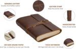 Handmade Leather-Bound Unlined Journal 6 x 8 Inch — Rustic Finish