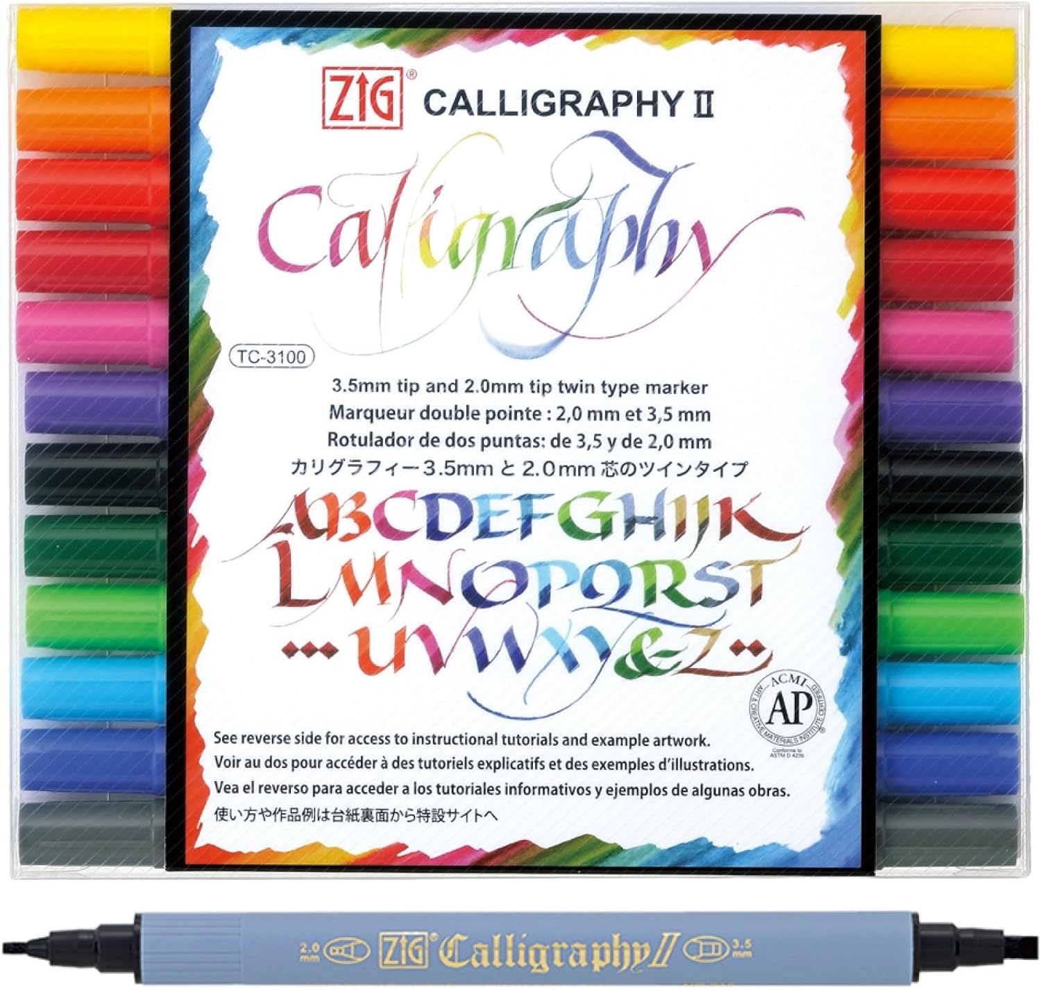Twelve-Colour Dual Tip Markers