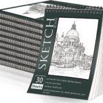 Spiral Sketch Book 8.5 x 11 Inch — Pack of 10, 100 GSM Drawing Paper