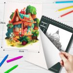 Spiral Sketch Book 8.5 x 11 Inch — Pack of 10, 100 GSM Drawing Paper