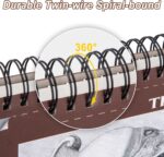 Spiral Sketch Book 9 x 12 Inch — Pack of 5, 500 Sheets, Acid-Free