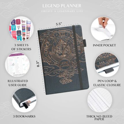 Undated Weekly and Daily Goal Journal A5 — 120 GSM, Mystic Grey