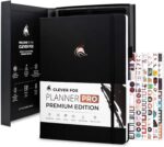 Undated Weekly and Daily Planner 8.5 x 11 Inch — Hardcover with Stickers