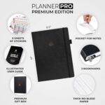 Undated Weekly and Daily Planner 8.5 x 11 Inch — Hardcover with Stickers