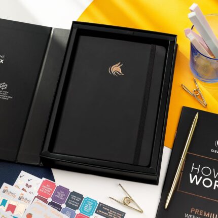 Undated Weekly and Monthly Planner — Hardcover with Gift Box, Black