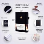 Undated Weekly and Monthly Planner — Hardcover with Gift Box, Black