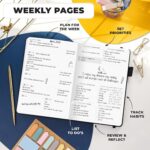 Undated Weekly and Monthly Planner — Hardcover with Gift Box, Black